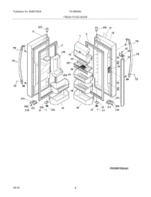 05 - Fresh Food Door parts for Frigidaire Refrigerator FGHB2878LP1 from AppliancePartsPros.com