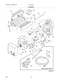 11 - Ice Maker parts for Frigidaire Refrigerator FFUI1826MS0 from AppliancePartsPros.com