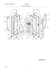 05 - Fresh Food Door parts for Frigidaire Refrigerator FGHB2878LE2 from AppliancePartsPros.com
