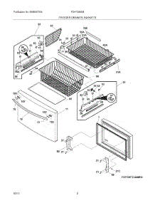 03 - Freezer Drawer, Baskets parts for Frigidaire Refrigerator FGHF2369MF0 from AppliancePartsPros.com