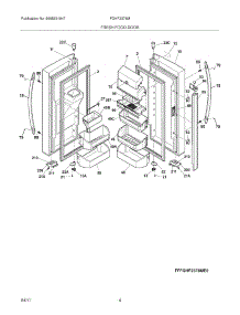 05 - Refrigerator Door parts for Frigidaire Refrigerator FGHF2378ME0 from AppliancePartsPros.com