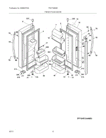 05 - Fresh Food Door parts for Frigidaire Refrigerator FGHF2369MF0 from AppliancePartsPros.com