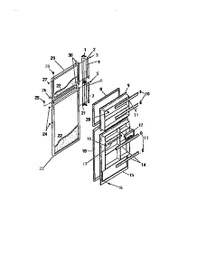 08 - Food And Freezer Doors parts for Frigidaire Refrigerator FPD16TICL0 from AppliancePartsPros.com