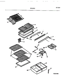 04 - Shelves, Controls, Divider, Mullion parts for Frigidaire Refrigerator FPD19TPW1 from AppliancePartsPros.com