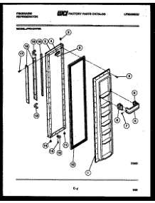 03 - Freezer Door Parts parts for Frigidaire Refrigerator FPD19VFL0 from AppliancePartsPros.com