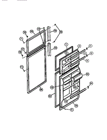 02 - Food And Freezer Doors parts for Frigidaire Refrigerator FPDA18TPL0 from AppliancePartsPros.com