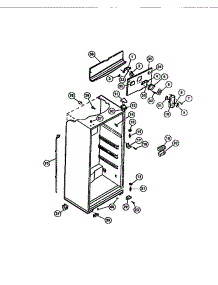 03 - Interior Freezer Compartment parts for Frigidaire Refrigerator FPDA18TPL0 from AppliancePartsPros.com