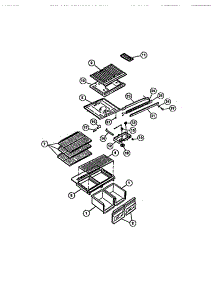 04 - Interior Food Compartment parts for Frigidaire Refrigerator FPDA18TPL0 from AppliancePartsPros.com
