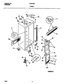 04 - Cabinet parts for Frigidaire Refrigerator FRS20QRCW2 from AppliancePartsPros.com