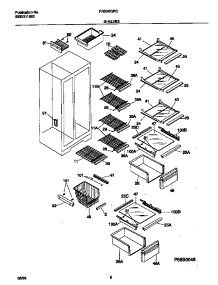 05 - Shelves parts for Frigidaire Refrigerator FRS20QRCW5 from AppliancePartsPros.com