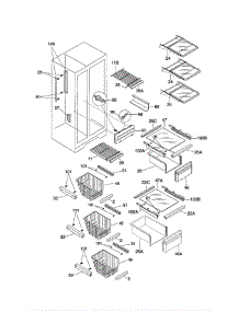 Shelves parts for Frigidaire Refrigerator FRS20ZGGD3 from AppliancePartsPros.com
