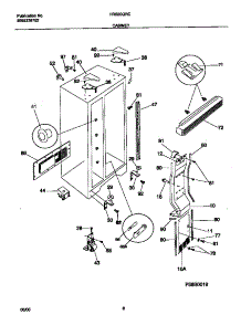 04 - Cabinet parts for Frigidaire Refrigerator FRS20QRCD8 from AppliancePartsPros.com
