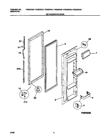 03 - Refr Door parts for Frigidaire Refrigerator FRS20ZRGD2 from AppliancePartsPros.com