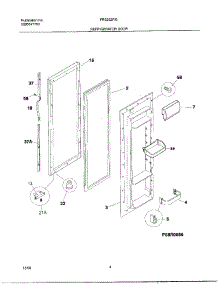 04 - Refrigerator Door parts for Frigidaire Refrigerator FRS20ZRGDA from AppliancePartsPros.com