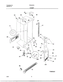 06 - Cabinet parts for Frigidaire Refrigerator FRS20ZRGDA from AppliancePartsPros.com