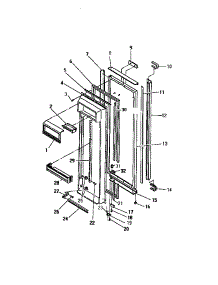 08 - Food Compartment Door parts for Frigidaire Refrigerator FPE26VWCW0 from AppliancePartsPros.com