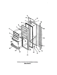05 - Food Compartment Doors parts for Frigidaire Refrigerator FPE22VWCW0 from AppliancePartsPros.com