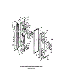 06 - Freezer Compartment Doors parts for Frigidaire Refrigerator FPE22VWCW0 from AppliancePartsPros.com