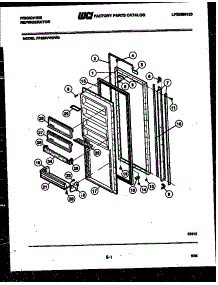 03 - Refrigerator Door Parts parts for Frigidaire Refrigerator FPE24VWDL2 from AppliancePartsPros.com