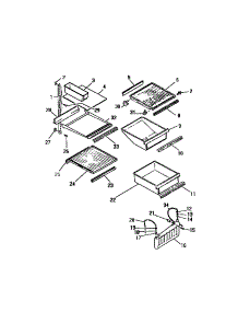 04 - Interior Food Compartment parts for Frigidaire Refrigerator FPE26VWCL0 from AppliancePartsPros.com