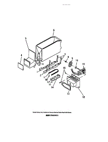 11 - Ice Dispenser, Drive Motor, Contain parts for Frigidaire Refrigerator FPE22VWCW0 from AppliancePartsPros.com