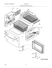 03 - Freezer Drawer, Baskets parts for Frigidaire Refrigerator FGHG2344ME1 from AppliancePartsPros.com