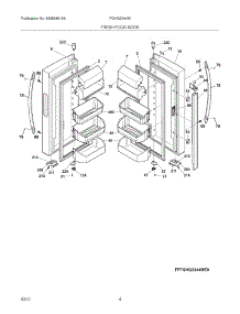05 - Fresh Food Door parts for Frigidaire Refrigerator FGHG2344ME1 from AppliancePartsPros.com