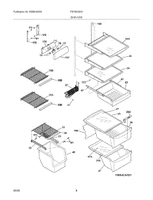 09 - Shelves parts for Frigidaire Refrigerator FGHS2334KQ0 from AppliancePartsPros.com