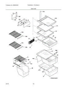 09 - Shelves parts for Frigidaire Refrigerator FGHS2634KW2 from AppliancePartsPros.com