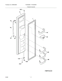 03 - Freezer Door parts for Frigidaire Refrigerator FGHS2665KF0 from AppliancePartsPros.com