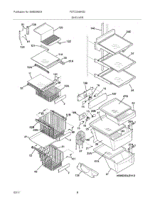 09 - Shelves parts for Frigidaire Refrigerator FGTC2349KS2 from AppliancePartsPros.com