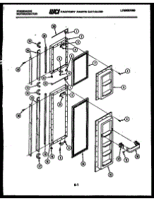 04 - Freezer Door Parts parts for Frigidaire Refrigerator FPE19V3AL1 from AppliancePartsPros.com