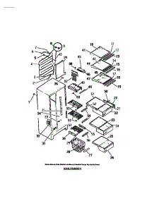 04 - Interior Food & Freezer Shelves parts for Frigidaire Refrigerator FPE22VWCL0 from AppliancePartsPros.com