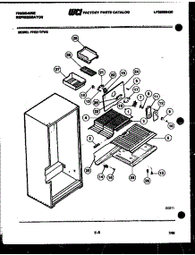05 - Shelves And Supports parts for Frigidaire Refrigerator FPE21TFH0 from AppliancePartsPros.com