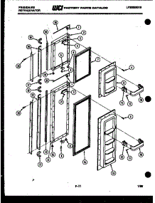 03 - Freezer Door Parts parts for Frigidaire Refrigerator FPE22V3AA2 from AppliancePartsPros.com