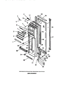 08 - Food Compartment Door parts for Frigidaire Refrigerator FPEM26VWDH0 from AppliancePartsPros.com