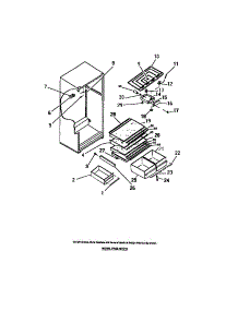 03 - Interior Food Compartment parts for Frigidaire Refrigerator FPES18TCW0 from AppliancePartsPros.com