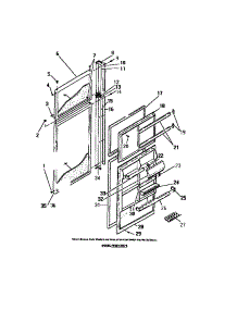 05 - Food & Freezer Doors parts for Frigidaire Refrigerator FPES18TCW0 from AppliancePartsPros.com