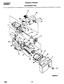 09 - Ice Container, Drive parts for Frigidaire Refrigerator FRS22WHBW1 from AppliancePartsPros.com
