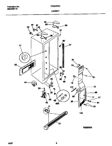 04 - Cabinet parts for Frigidaire Refrigerator FRS22PRCD3 from AppliancePartsPros.com