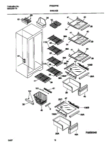 05 - Shelves parts for Frigidaire Refrigerator FRS22PRCD3 from AppliancePartsPros.com