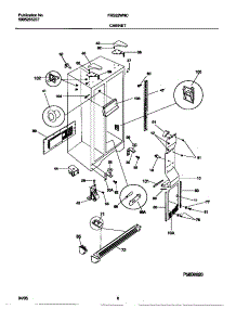 04 - Cabinet parts for Frigidaire Refrigerator FRS22WNCW0 from AppliancePartsPros.com