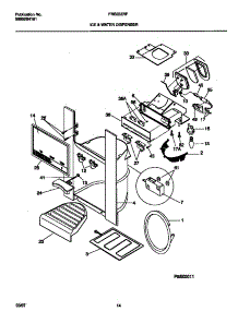 08 - Ice & Water Dispenser parts for Frigidaire Refrigerator FRS22ZRFD1 from AppliancePartsPros.com
