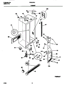 04 - Cabinet parts for Frigidaire Refrigerator FRS22ZRGW0 from AppliancePartsPros.com