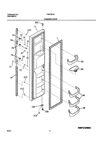 03 - Freezer Door parts for Frigidaire Refrigerator FRS23F4CB0 from AppliancePartsPros.com