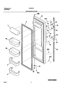 05 - Refrigerator Door parts for Frigidaire Refrigerator FRS23F4CB0 from AppliancePartsPros.com