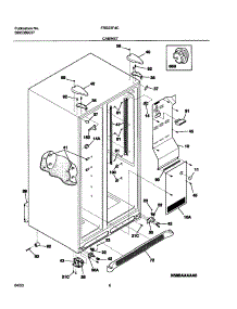 07 - Cabinet parts for Frigidaire Refrigerator FRS23F4CB0 from AppliancePartsPros.com