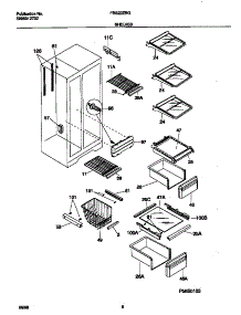 05 - Shelves parts for Frigidaire Refrigerator FRS22ZRGB2 from AppliancePartsPros.com