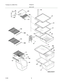 09 - Shelves parts for Frigidaire Refrigerator FRS23F4DW4 from AppliancePartsPros.com