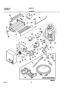 19 - Ice Maker parts for Frigidaire Refrigerator FRS23F5AW7 from AppliancePartsPros.com